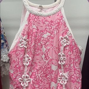 Lilly Pulitzer pink and white dress